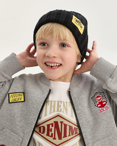 SH26029 Шапка, Черный