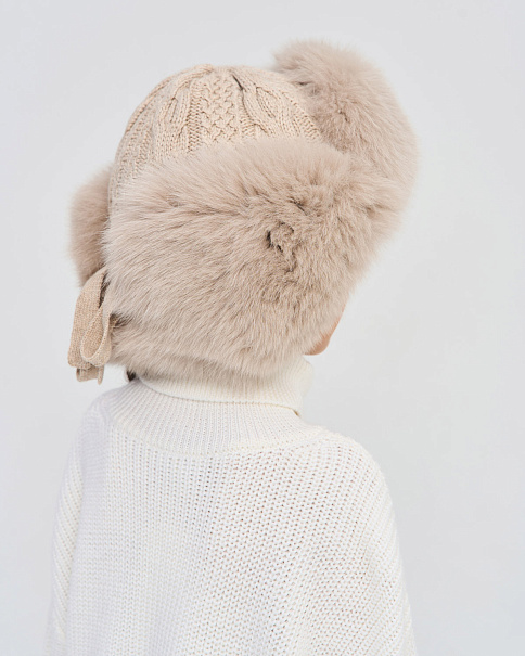 WHB23051 Шапка-Ушанка, Бежевый