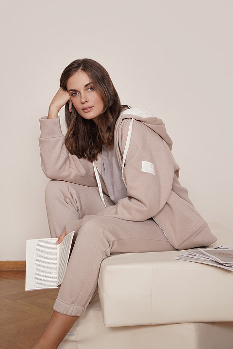 WJ22082 Толстовка, Тм.Бежевый