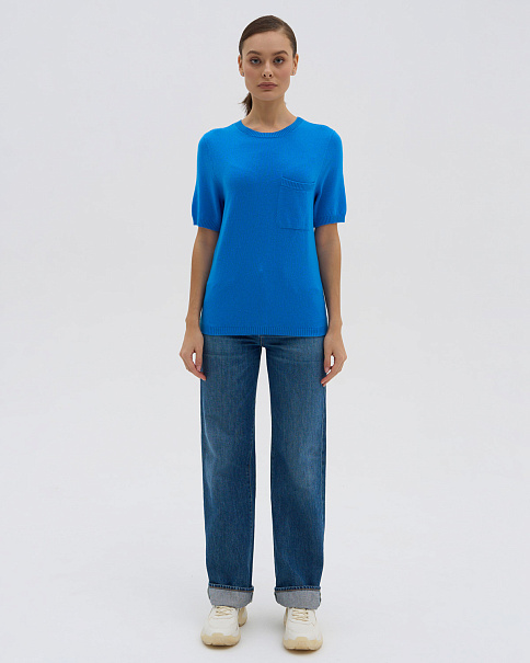 WF23038 Футболка, Лазурный