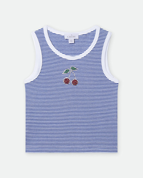 ST26001 Майка, Синий-белый