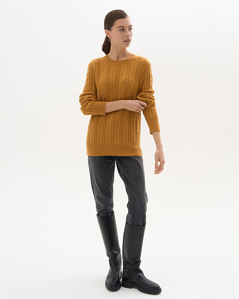 WJ23028 Джемпер, Горчичный