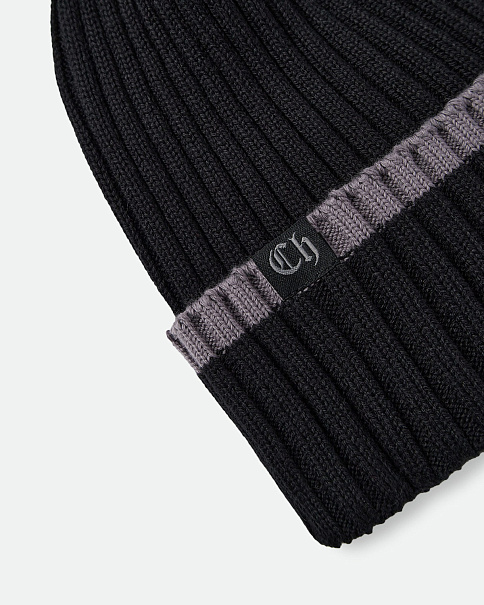 SH25043-1 Шапка, Черный