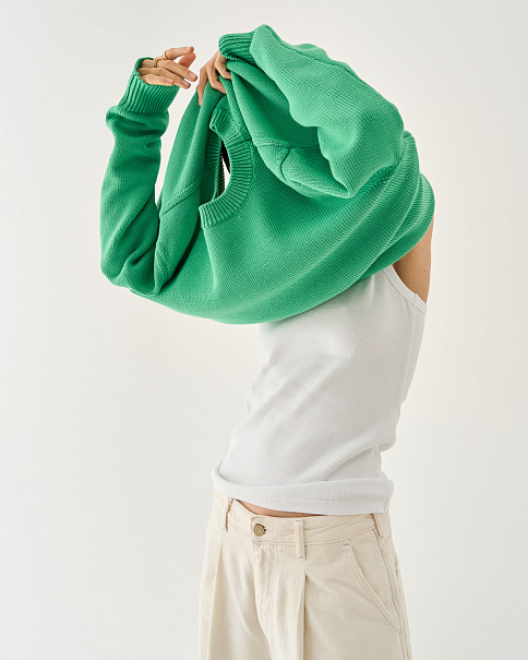 SJ25108 Джемпер, Зеленый