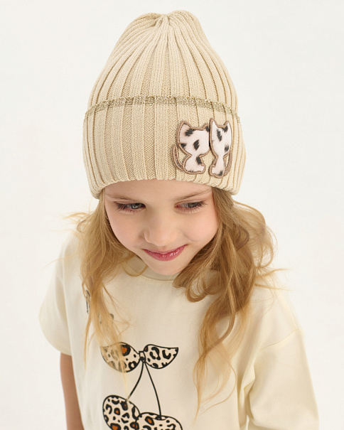 SH26013 Шапка, Бежевый