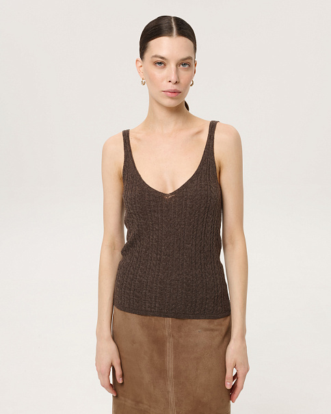 WT26153 Топ, Коричневый