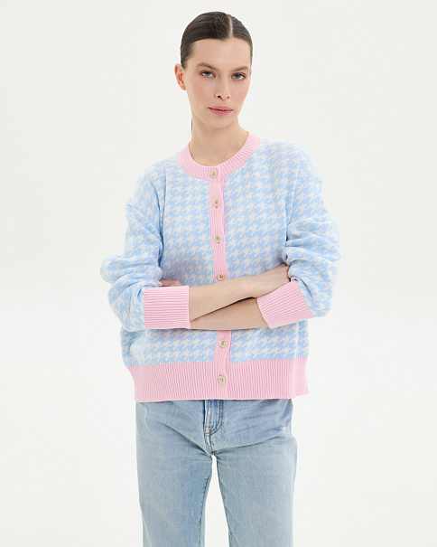 SC25105-1 Кардиган, Голубой