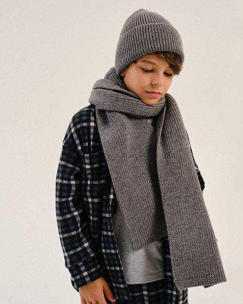 WS23105 Шарф, Тм.Серый