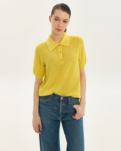 SJ26102-1 Футболка-поло, Желтый