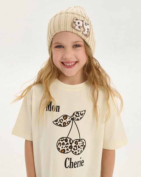 SH26013 Шапка, Бежевый