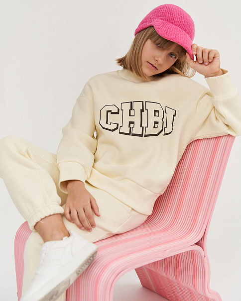 WJ23210 Толстовка, Молочный