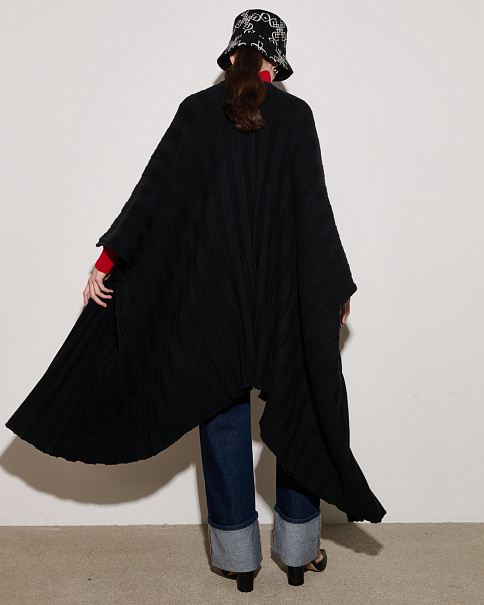 WJ22076 Пончо, Черный