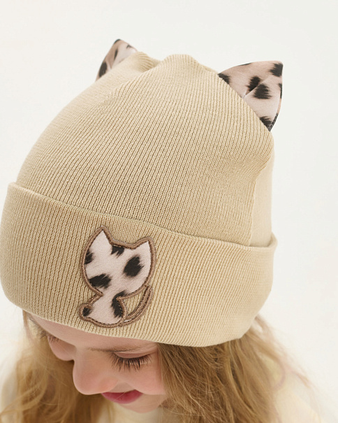 SH26010 Шапка, Бежевый