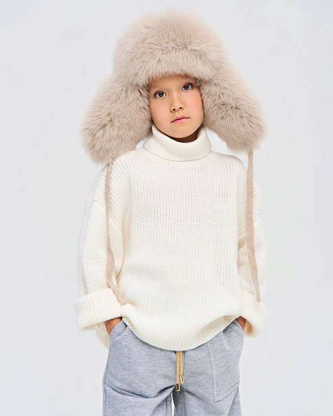 WHB23051 Шапка-Ушанка, Бежевый