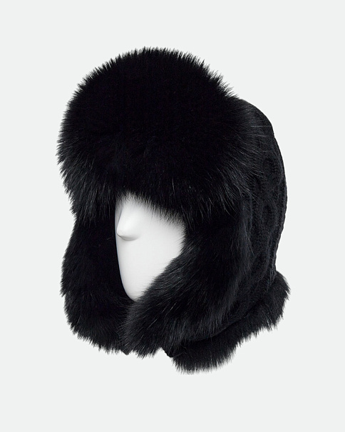 WHB23051 Шапка-Ушанка, Черный