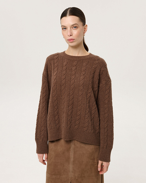 WJ26156-1 Джемпер, Коричневый