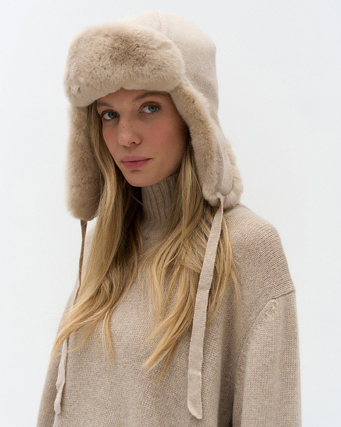 WH23097 Шапка, Бежевый