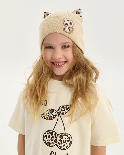 SH26010 Шапка, Бежевый