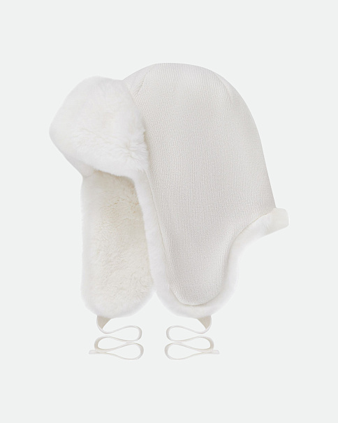 WHB23097 Шапка-Ушанка, Белый