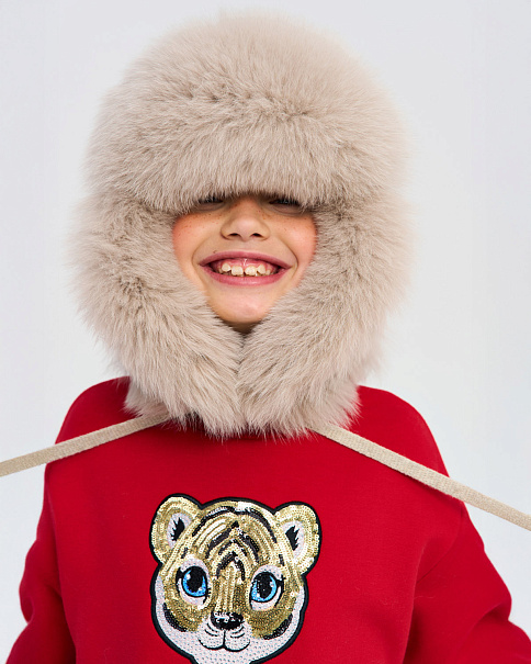 WHB23051 Шапка-Ушанка, Бежевый