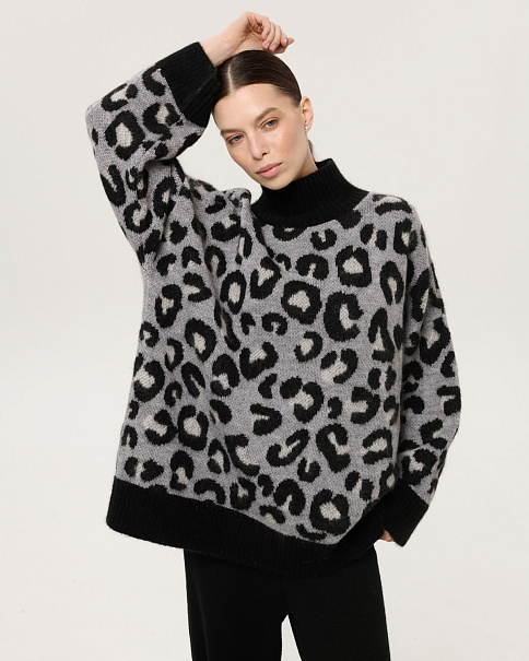 WJ26164 Свитер, Серый