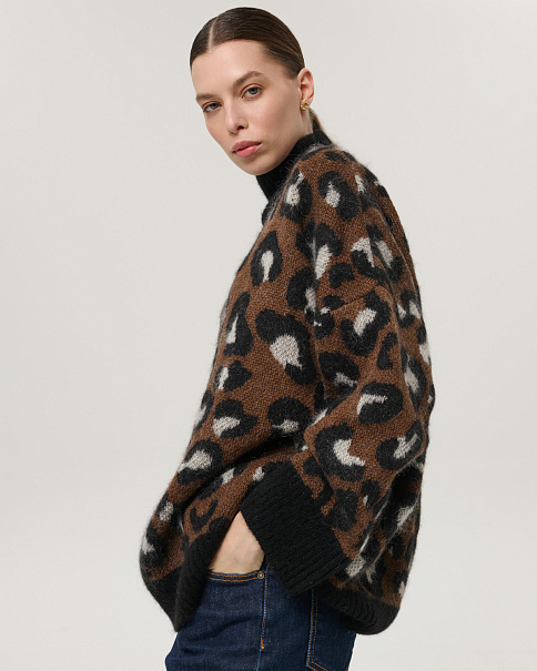 WJ26164 Свитер, Коричневый