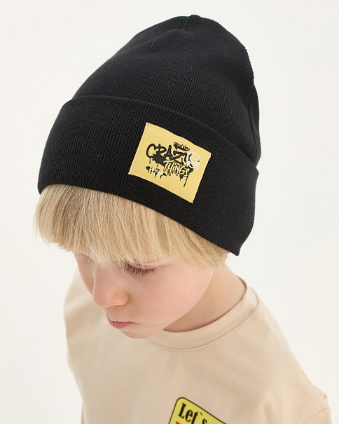 SH26031 Шапка, Черный