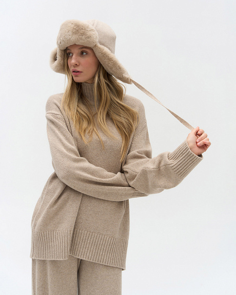 WH23097 Шапка, Бежевый