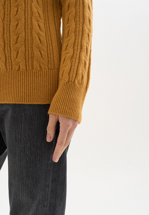 WJ23028 Джемпер, Горчичный