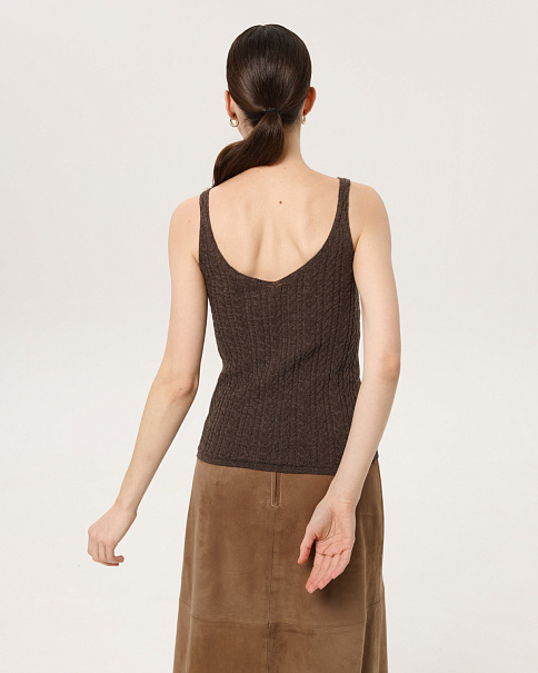 WT26153 Топ, Коричневый