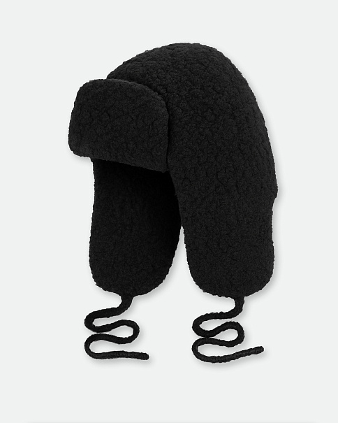 WH26016 Шапка-Ушанка, Черный