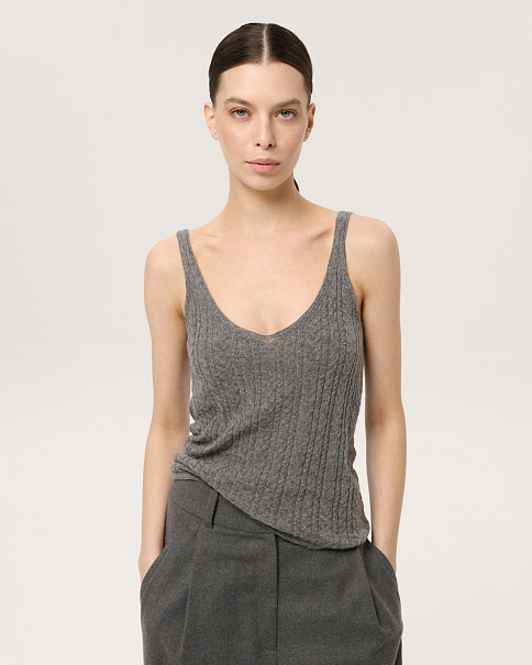 WT26153 Топ, Серый