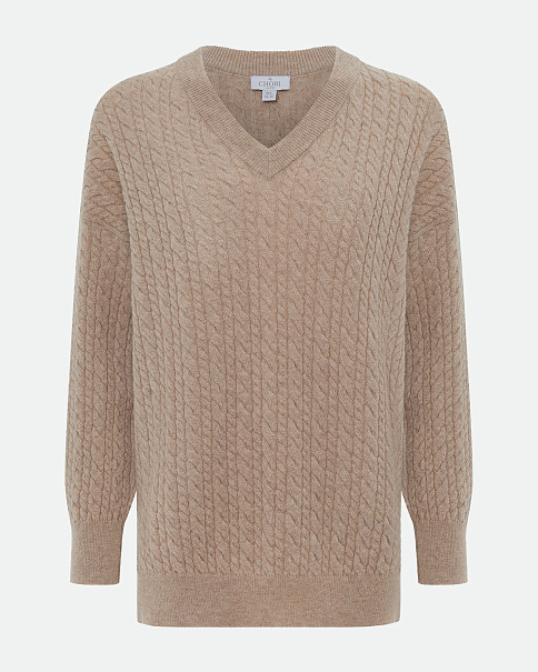 WJ26150-1 Пуловер, Бежевый