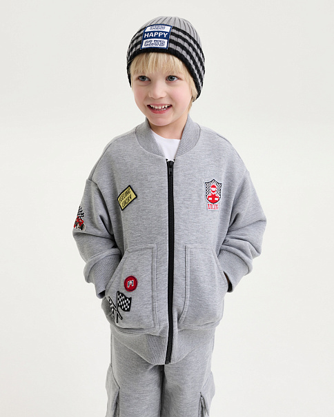 SH26023 Шапка, Серый