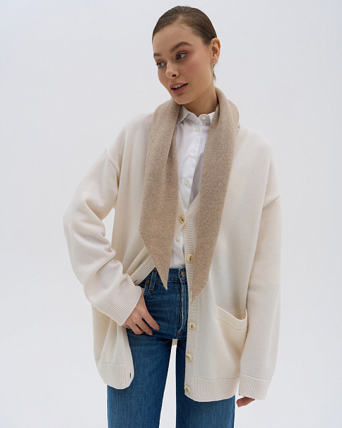 WC25154-1 Кардиган, Белый