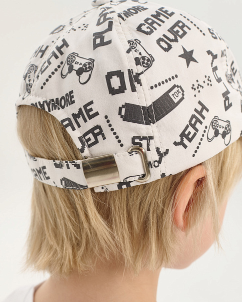 SH25089 Бейсболка, Бело-черный