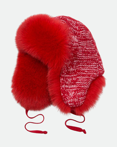 WH-1456 Шапка-Ушанка, Красный