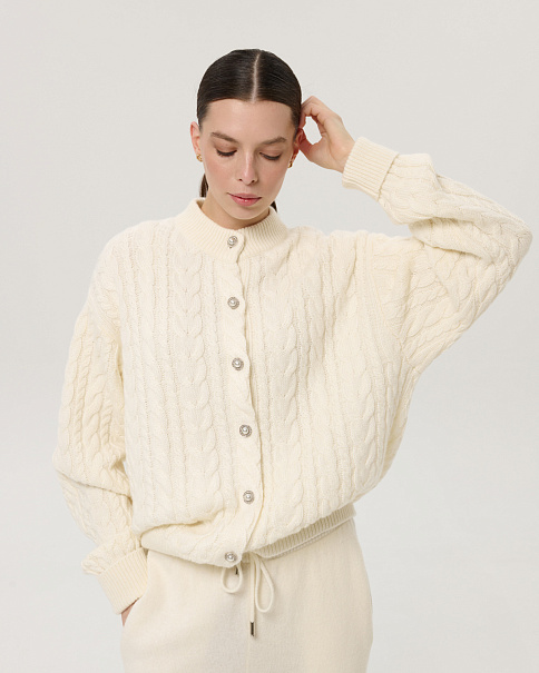 WC26152 Кардиган, Молочный