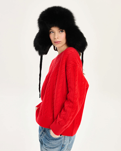 WHB23051 Шапка-Ушанка, Черный