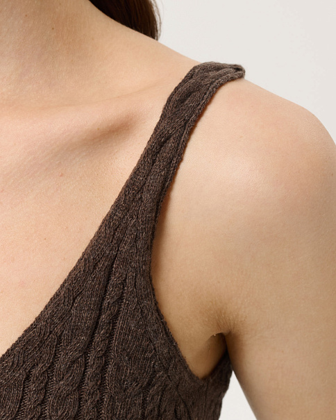 WT26153 Топ, Коричневый