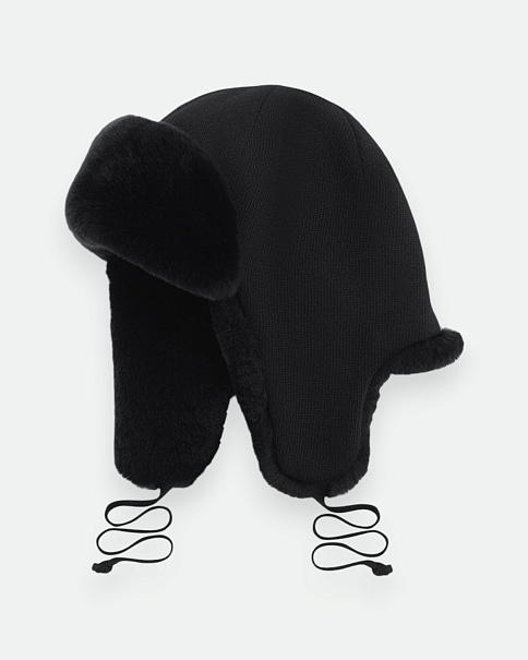 WHB23097 Шапка-Ушанка, Черный