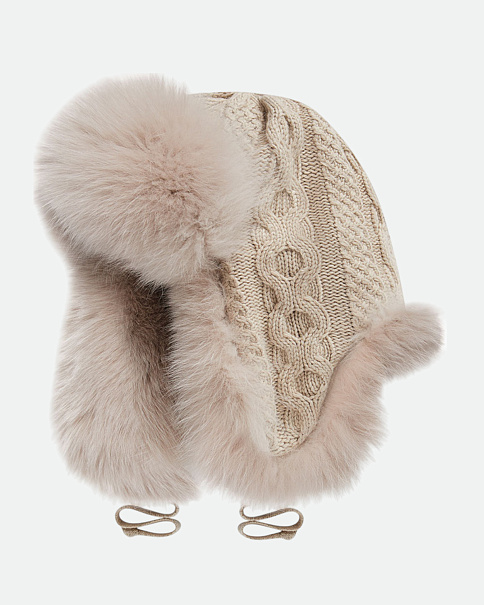 WHB23051 Шапка-Ушанка, Бежевый