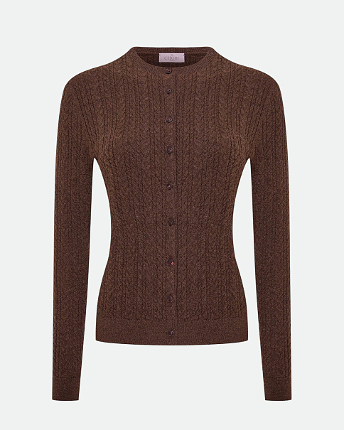 WC26153-2 Кардиган, Коричневый