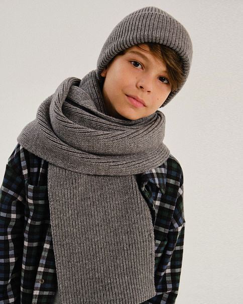 WS23105 Шарф, Тм.Серый