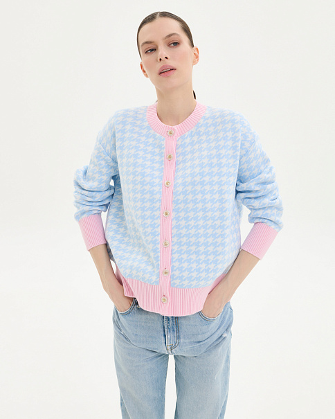 SC25105-1 Кардиган, Голубой