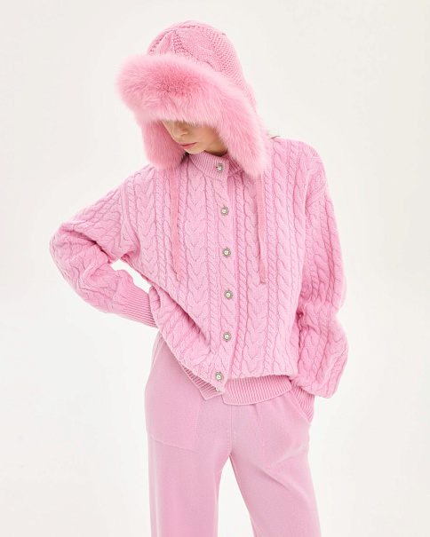 WC26152-1 Кардиган, Розовый