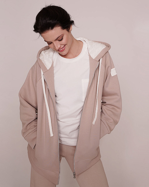 WJ22082 Толстовка, Тм.Бежевый