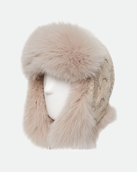 WHB23051 Шапка-Ушанка, Бежевый