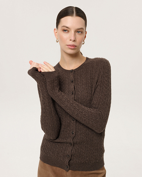 WC26153 Кардиган, Коричневый