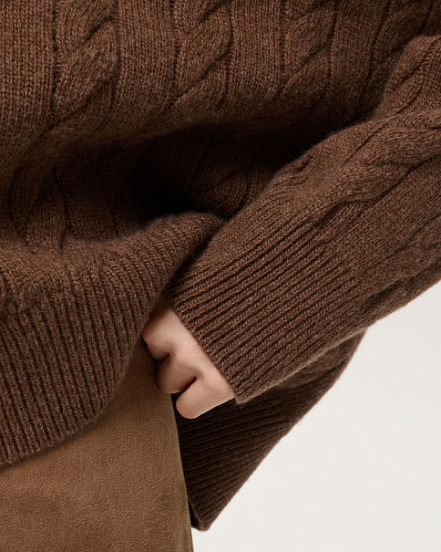 WJ26156-1 Джемпер, Коричневый